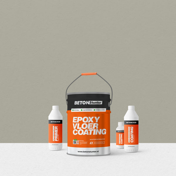 Epoxy Vloercoating pakket | 2K: Kiezelgrijs / RAL 7032