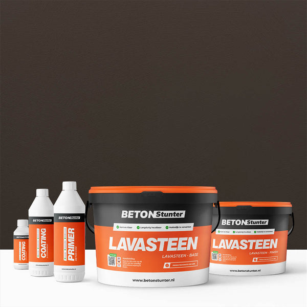 Lavasteen Gietvloer Pakket | 132 Bark