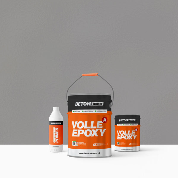 Volle Epoxy pakket | 2K/Industrieel: Platinagrijs / RAL 7036